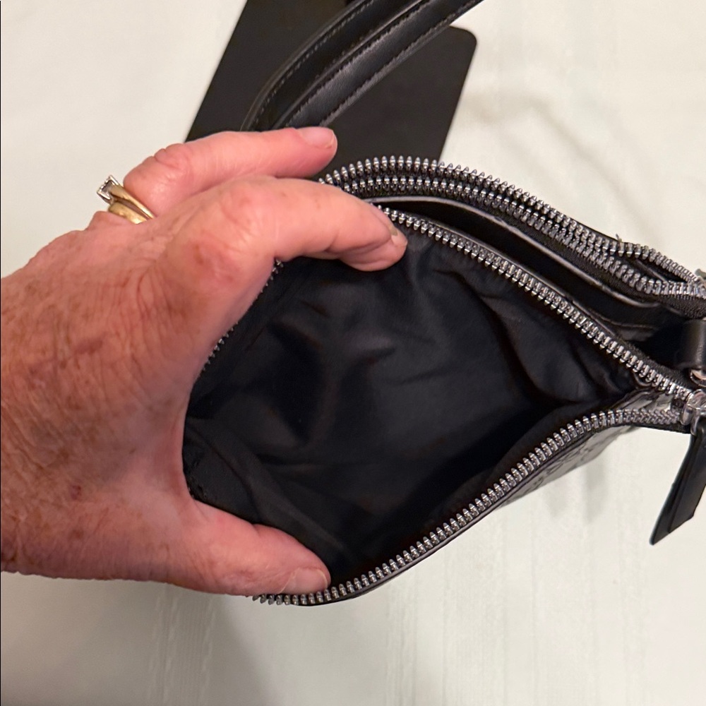 Nine West Black Embossed Shoulder Bag - Picture 3 of 5